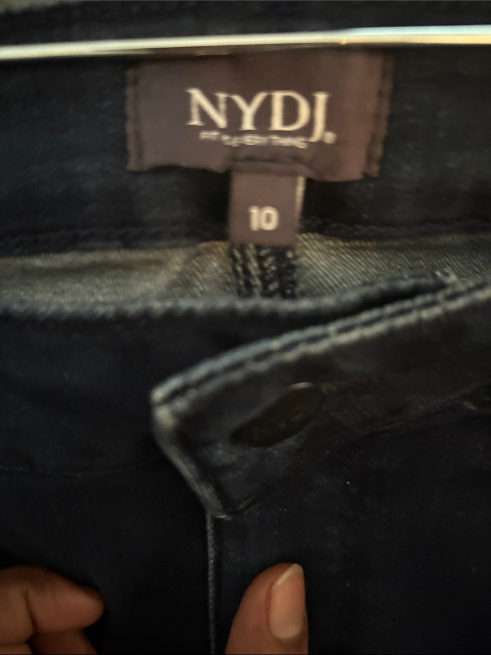 NYDJ Marilyn Straight Leg Jeans in Dark Blue Wash - Picture 5 of 8